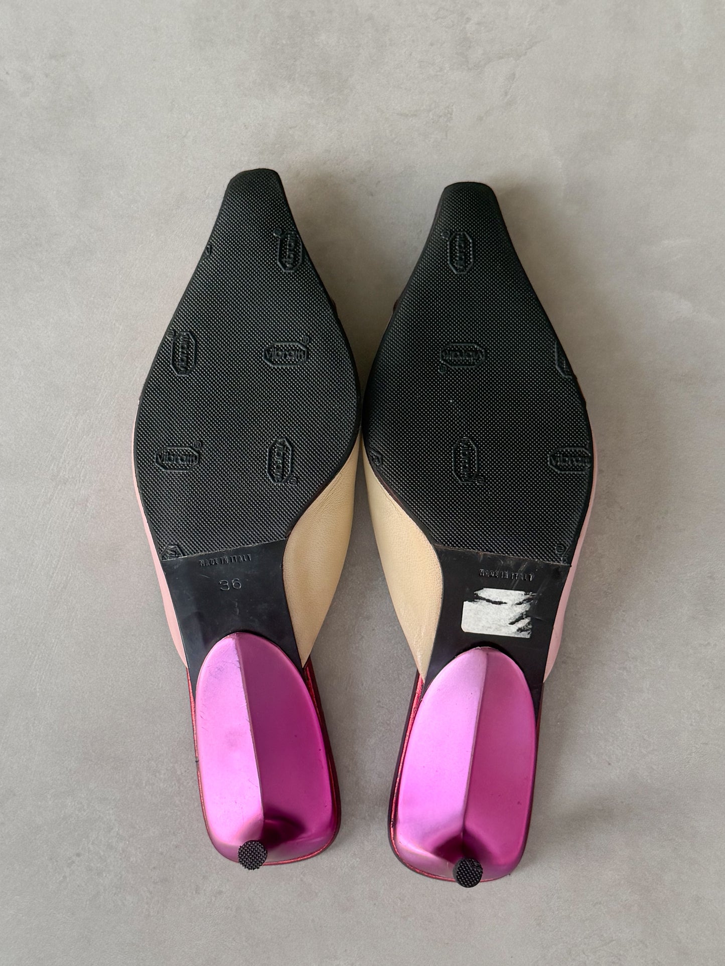 miu miu s/s 2000 lightning bolt mules