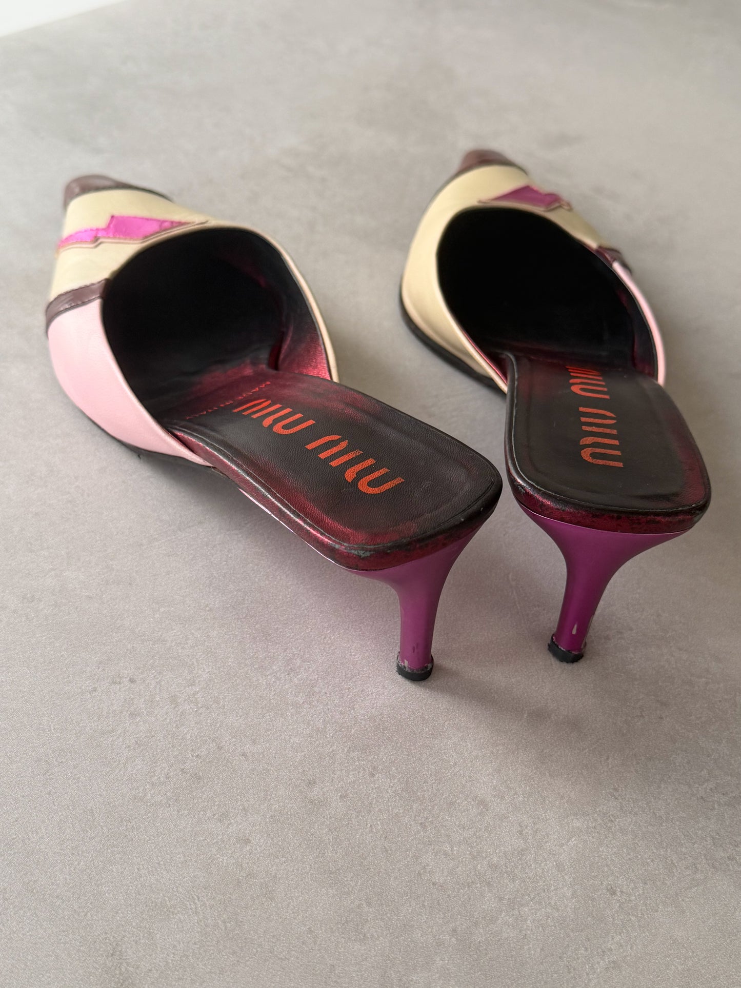 miu miu s/s 2000 lightning bolt mules